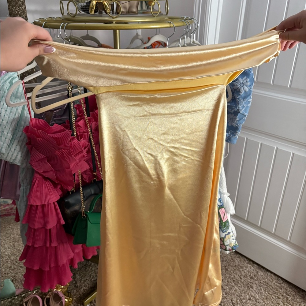 SHEIN Gold Mini Dress